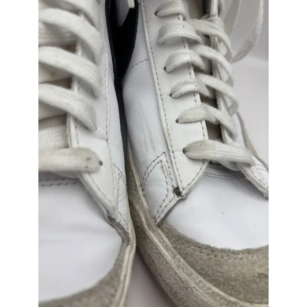 Nike Blazer Mid ‘77 Vintage White And Black Sneakers Men Size 8.5